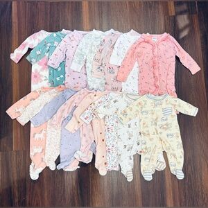 Newborn and 0-3 Month Baby Girl Onesies Bundle